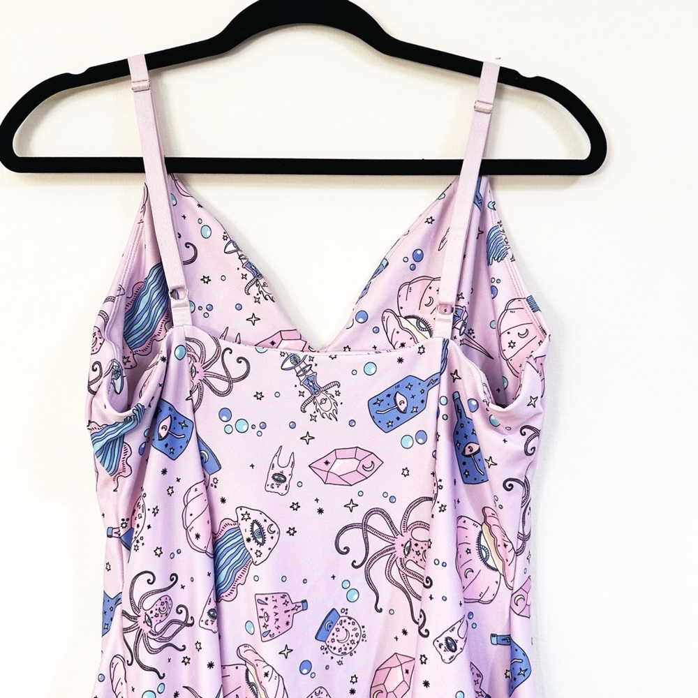 NWT Blackmilk I Was A Teenage Sea Witch Mini Strappy Dress Pink Size Large - Picture 9 of 12